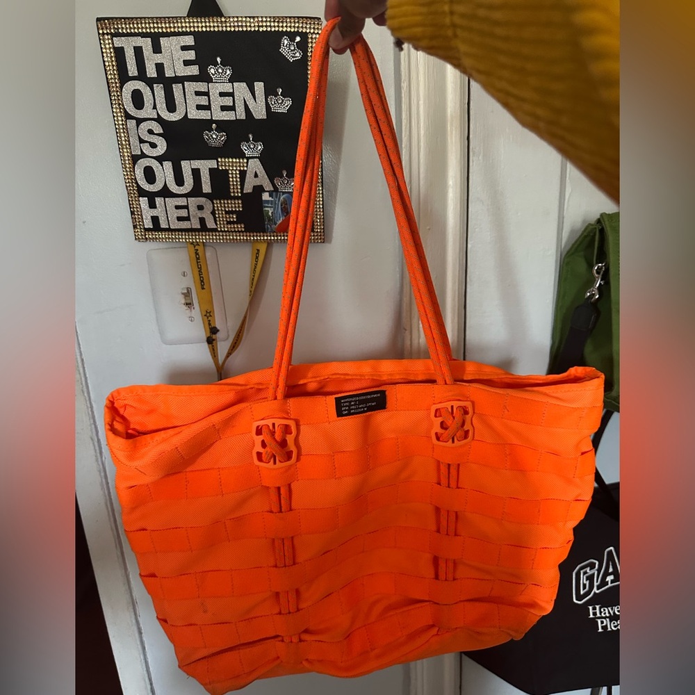 Orange Nike utility bag